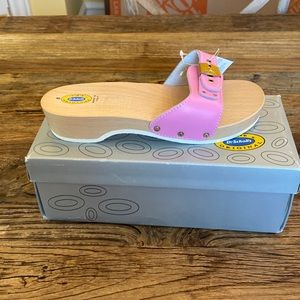 Dr. Scholl’s original sandal in pink leather, regular height